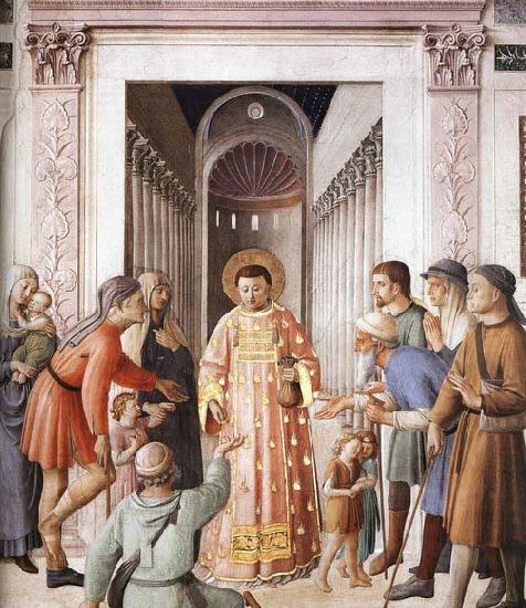 Fra Angelico St Lawrence Distributes Food to the Poor Sweden oil painting art
